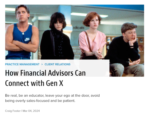 Published Article: How Financial Advisors Can Connect with Gen X