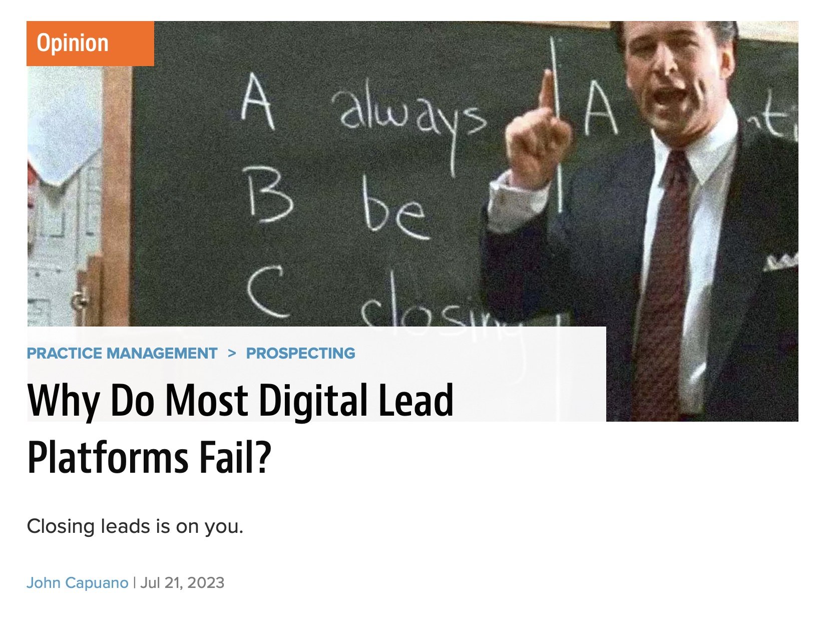 Why do most digital lead platforms fail?